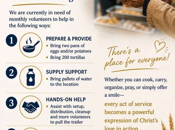 Volunteers Needed to Feed the Homeless, Bread of Life Ministry